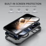 For Iphone 17 Pro Max Case, Compatible With Magsafe, Built-In Privacy Screen Protector And Camera Protection, Anti-Spy Full Body Shockproof Clear Phone Case For 17 Pro Max 6.9", Black