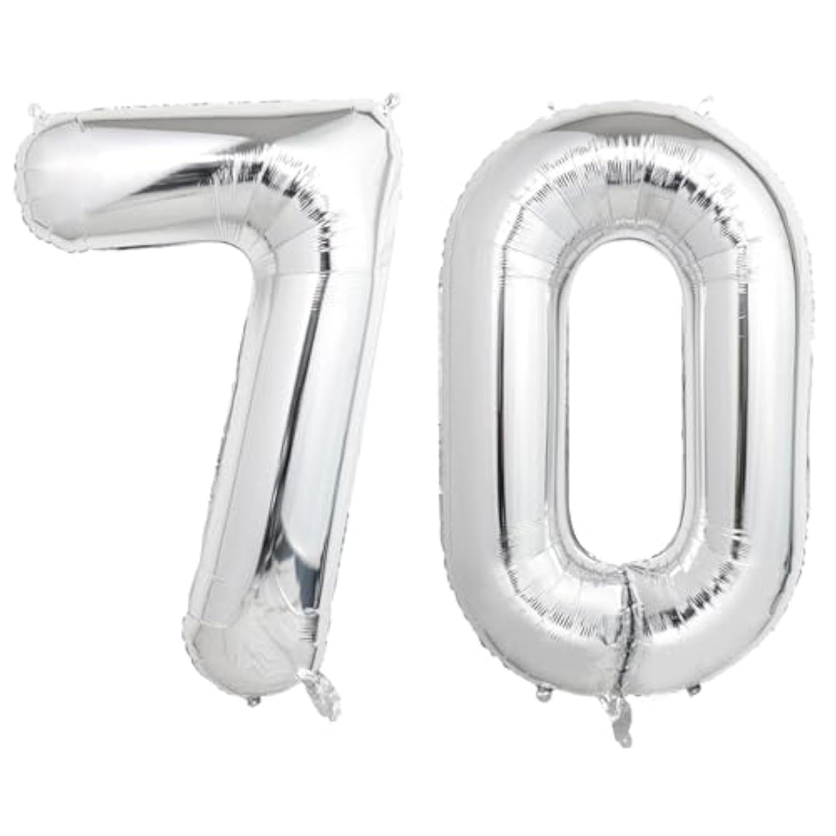 40 Inch Silver 70 Number Balloons, Giant Jumbo Helium Mylar Foil Silver Number Balloons For Birthday, Silver Mylar Digital Balloons For 70Th Birthday, Anniversary Party Decorations Supplies