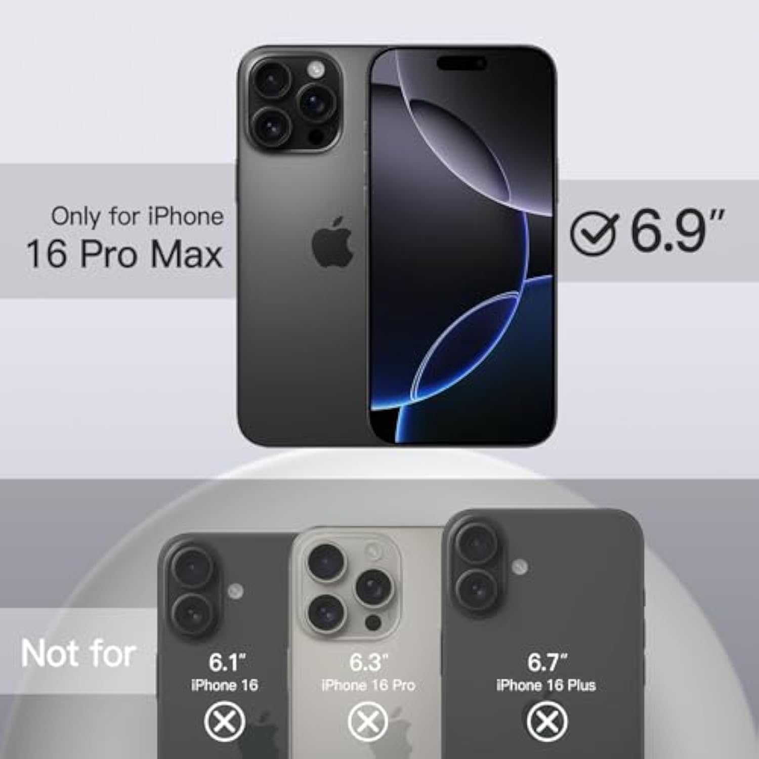 JETech Liquid Silicone Case for iPhone 16 Pro Max 6.9-Inch, Silky Soft Touch Full-Body Protective Phone Case, Anti-Scratch Shockproof Cover with Microfiber Lining (Black)