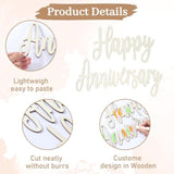 Happy Anniversary Banner Decorations- Wooden Happy Anniversary Sign For Party Decor Backdrop, Men Women 50Th Birthday Decoration, 20Th/25Th/50Th Wedding Anniversary Decoration