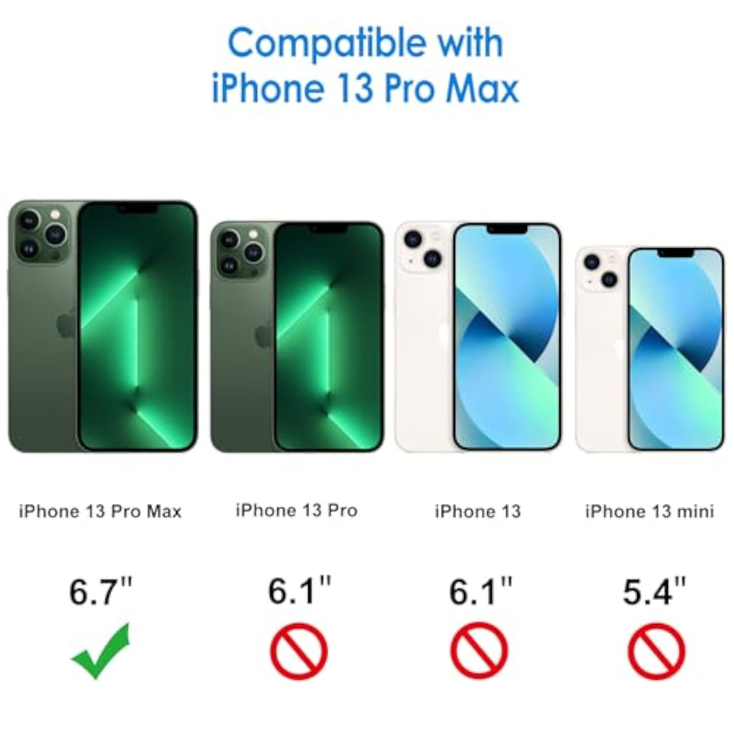 Jetech Case For 13 Pro Max 6.7-Inch, Non-Yellowing Shockproof Phone Bumper Cover, Anti-Scratch Clear Back (Alpine Green)