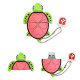 Borlterclamp 32Gb Usb Flash Drive Cute Pink Sea Turtle Shaped Memory Stick External Usb Data Storage Thumb Drives
