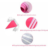 2 Pack Rose Red Pink White Pennant Banner Flags String Triangle Bunting Flag For Grand Opening Wedding Kids Birthday Baby Shower Outdoor Garden Hanging Decorations 60 Feet 60 Pcs