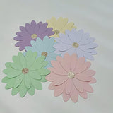 8 Inch Pastel Paper Daisy Flower For Spring Decor Diy Floral Backdrop Party Photo Backdrop Baby Shower Birthday Decorations Pack Of 6
