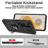 Phone Case For Motorola Moto G 5G 2025/Moto G 5G 2026/Moto G Play 2026 Case With Hd Screen Protector & Slide Camera Cover & Kickstand, [Military-Grade] Phone Case, Black