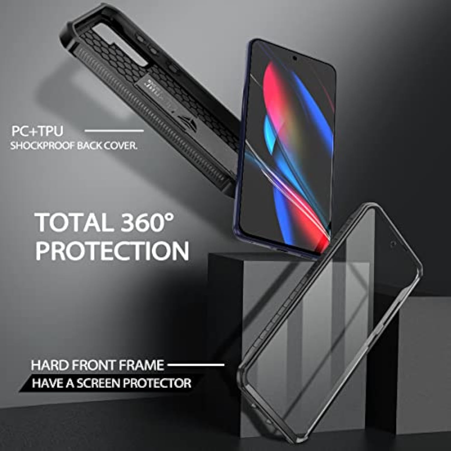 For Samsung Galaxy S21 Fe Case, [Built In Screen Protector And Kickstand] Heavy Duty Military Grade Protection Shockproof Protective Cover For Samsung Galaxy S21 Fe 5G, 6.4 Inch Black