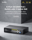8 Port Fast Ethernet 100Mbps Poe Switch 8 Poe+ Ports @120W, Plug & Play Sturdy Metal W/Shielded Ports Extend Mode Priority Mode Fs1010Pg