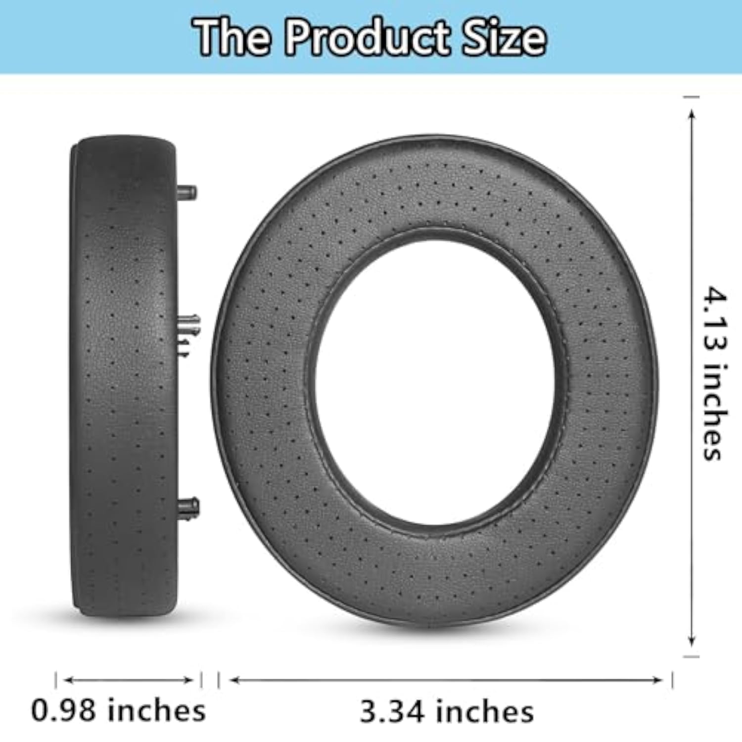 Clear Mg Earpads Replacement Compatible With Focal Clear/Elegia/Utopia/Stellia/Elex/Celestee Headphones Ear Pads Cushions Perforated Protein Leather Black