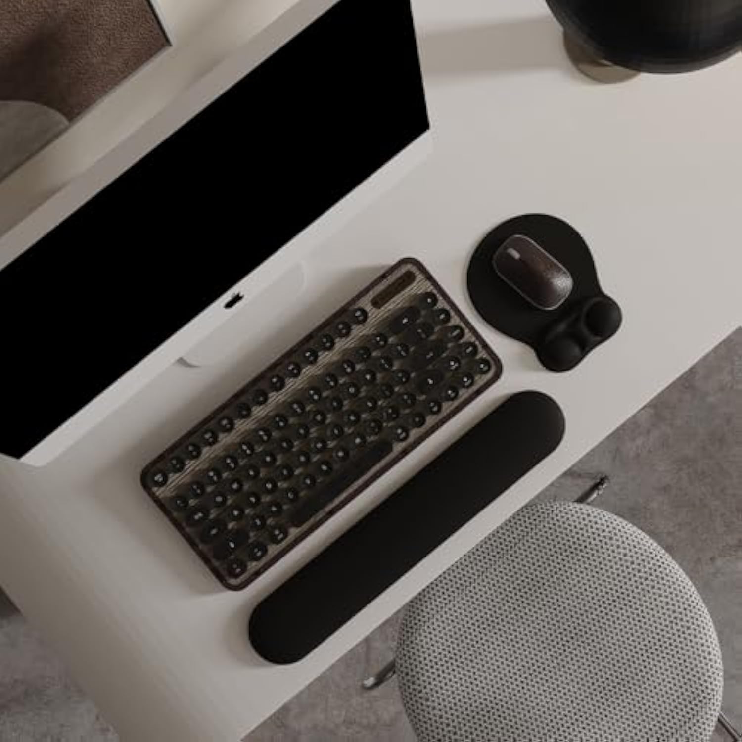 Ergonomic Mouse Pad With Wrist Rest Support&Gel Cushion For Desk; Cute Computer Decor Accessories For Women. Small Mousepad Mat Laptop Pads For Office&Home. Ergo Supplies & Aesthetic (00Black)