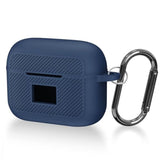 Compatible With Tozo T20 Case Cover, Soft Silicone Skin Case With Keychain, Shock Absorbing And Anti-Drop Protective Case With Led Power Display For Men And Women [Front Led Visible] Dark Blue