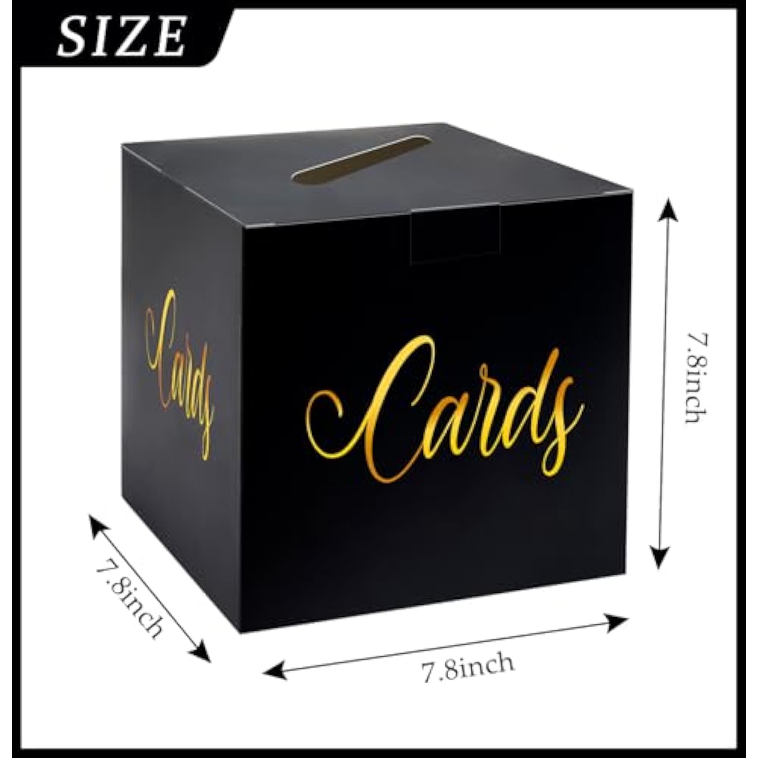 Black Gold Card Box Money Envelope Gift Card Holder Wedding Baby Shower Birthday