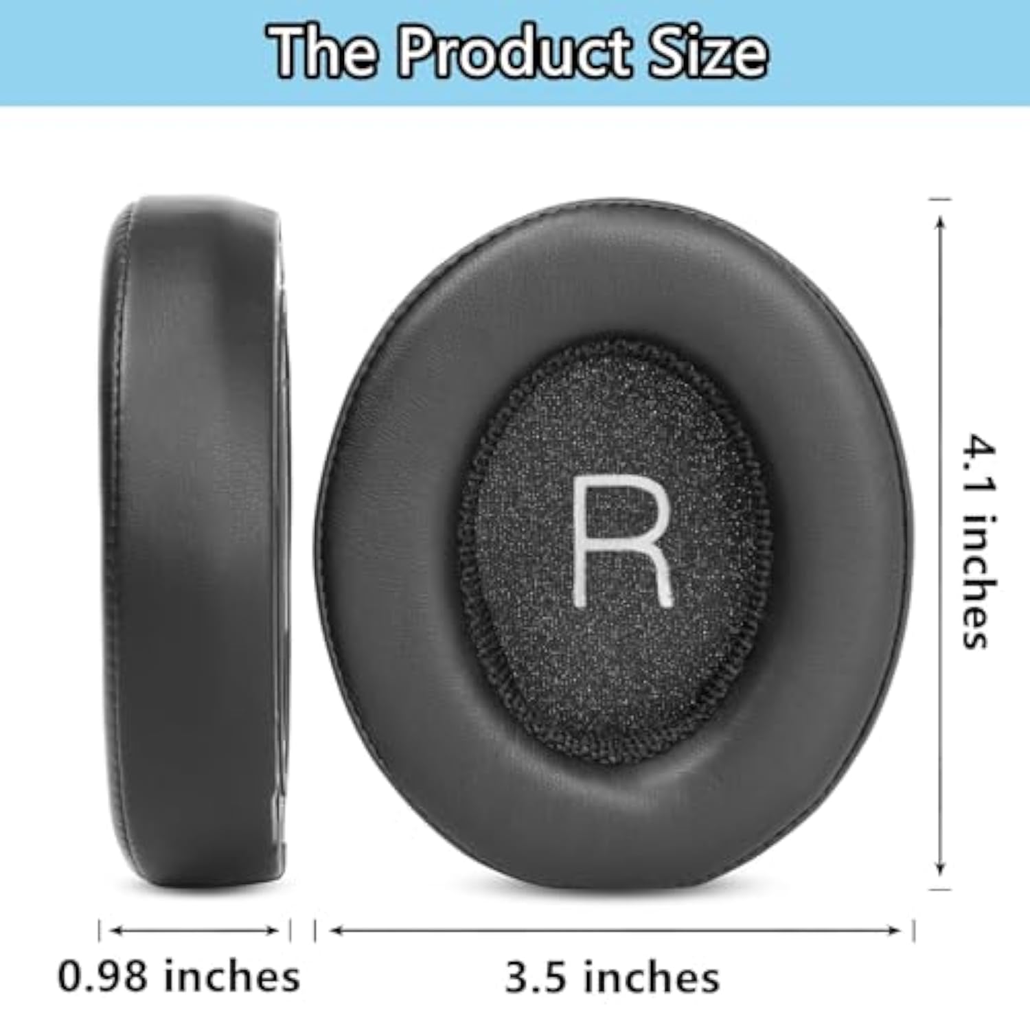 Aonic 50 Earpads Replacement Compatible With Shure Aonic 50 Gen 1/Gen 2 Wireless Headphones (Do Not Fit Aonic 40/Srh1540) Ear Pads Cushions Protein Leather Black