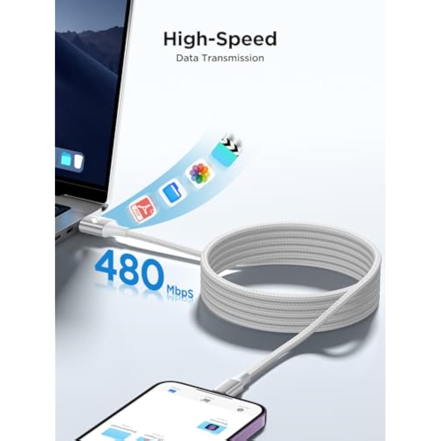 Iphone Charger [Apple Mfi Certified] 6Ft Iphone Charger Cord Fast Charging Usb To Lightning Cable Braided Usb Phone Cable Cord Compatible With Iphone 14 13 12 11 Pro Max Xr Xs X 8 7 6 Plus Se, Ipad