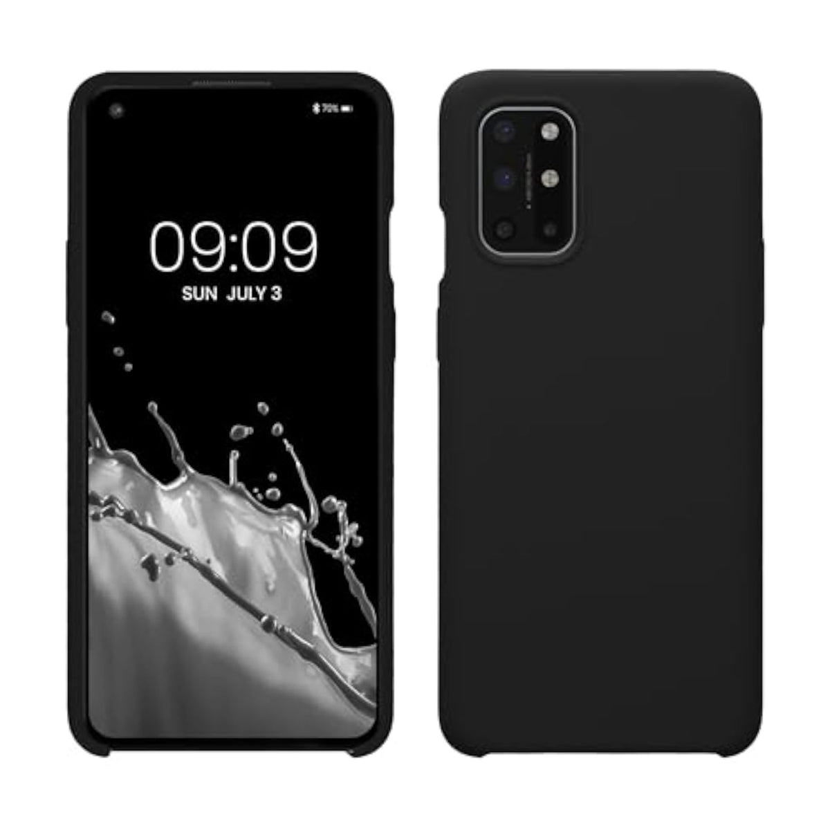 OnePlus 8T Phone Case Compatible with kwmobile TPU Silicone Phone Cover Black Matte