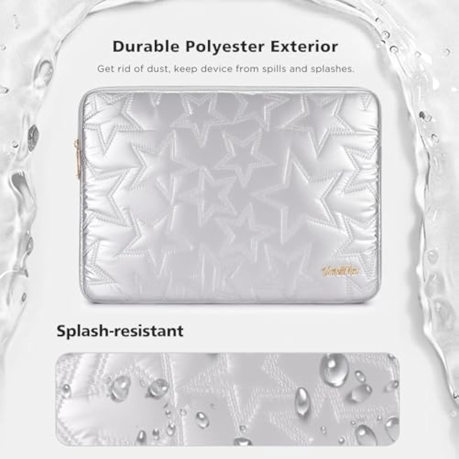 13 Inch Laptop Sleeve Case For 13" Macbook Air M4/M3 2025-2018, Macbook Pro 13, 13" Latitude 5350/7320/7350, 13.4" Dell Xps 13, 13" Thinkpad X13 Gen / L13 Gen 5, Hp Laptop Bag Cover, Silver