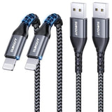 Usb-A To Lightning Cable 1Ft, 2Pack [Mfi Certified] Usb To Lightning Cable For Car, Short Iphone Charger Cord Nylon Braided Compatible With Iphone 14/13/12/11 Pro Max Mini X Xs Xr 8 Plus 10 Se Ipad
