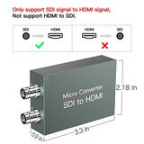 SDI to HDMI Converter with SDI Loop Out, 1080p HD-SDI / 3G-SDI/SD-SDI to HDMI Video Audio Converter, BNC to HDMI Adapter for SDI Camera Monitor