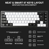Wired Rgb Gaming Membrance Keyboard. 65 Percent Mini Creamy Led Computer Keyboard .Small Ergonomic Clicky Teclado With Abs Backlit Unreplaceable Keycaps. For Pc Laptop Mac Gamer. (Wb1)