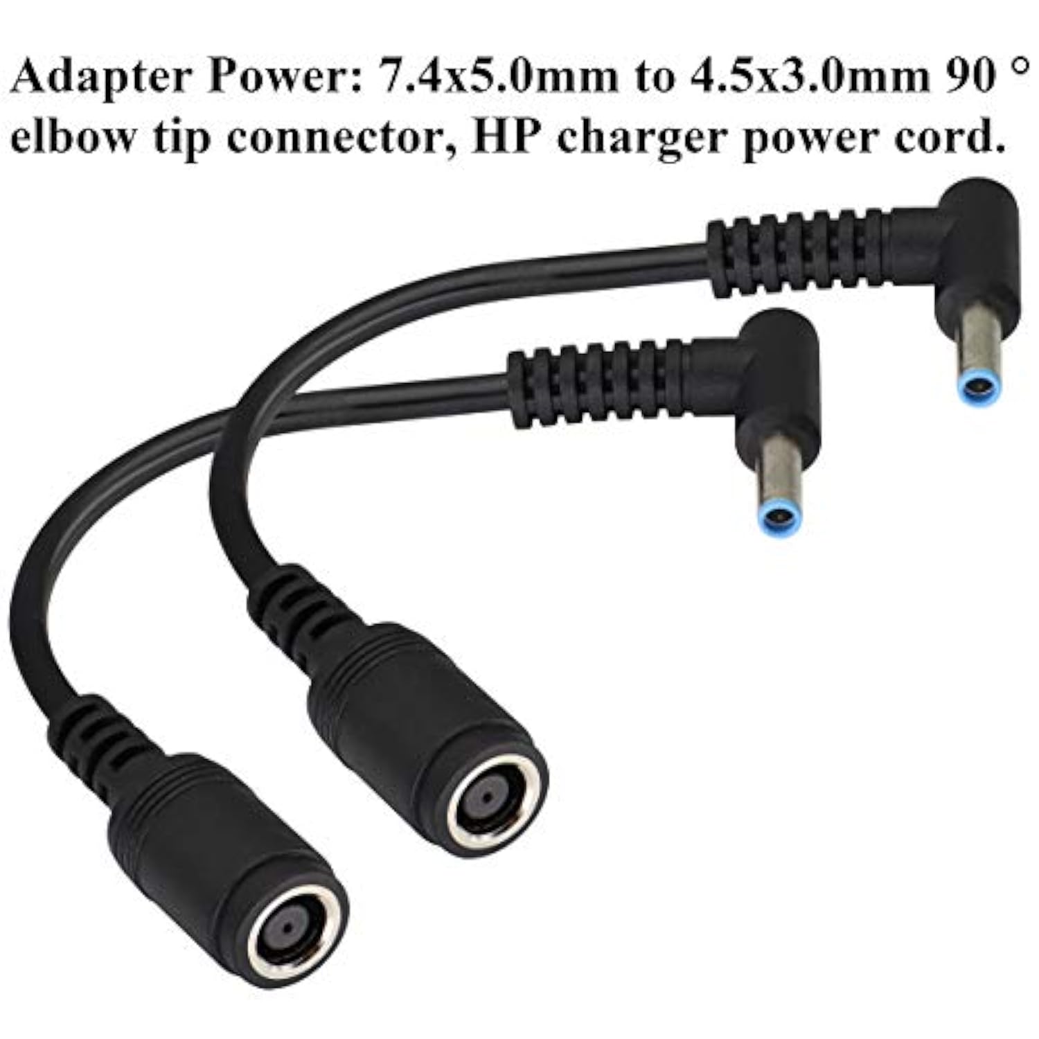 90 Degree Tip Laptop Power Cable Dc 7.4Mm X 5.0Mm Female To 4.5Mm X3.0Mm Male