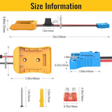 For Power Wheel Adapter Compatible With Dewalt 20V Battery With Wire Harness Connector Compatible With Peg-Perego Children Ride-On Car, 12Awg Wire With 40A Fuse
