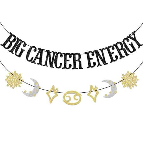 Big Cancer Energy Banner, Cancer Zodiac Birthday Party Decor