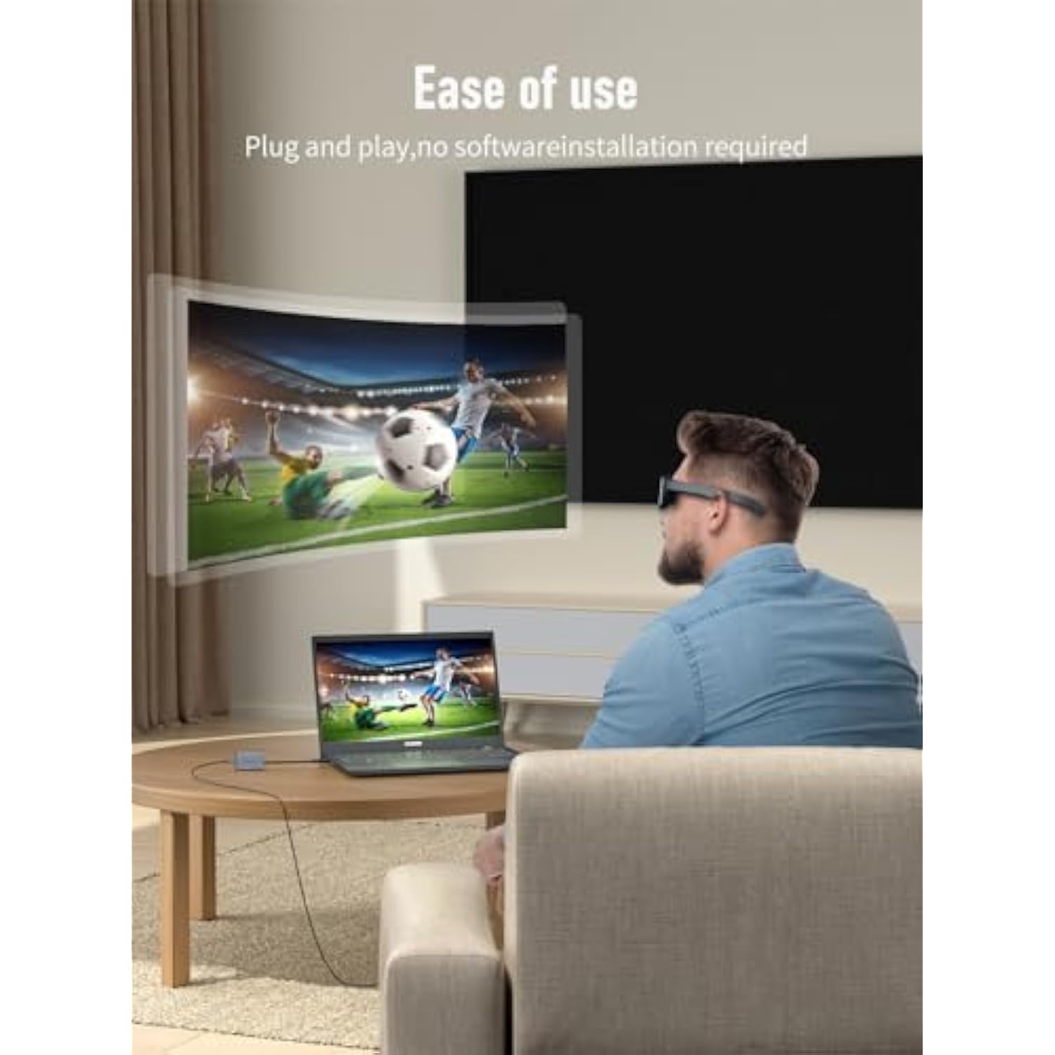 Hdmi To Usb Type C Adapter 4K@60Hz W/Cable Design, Plug And Play, For Xreal Ai