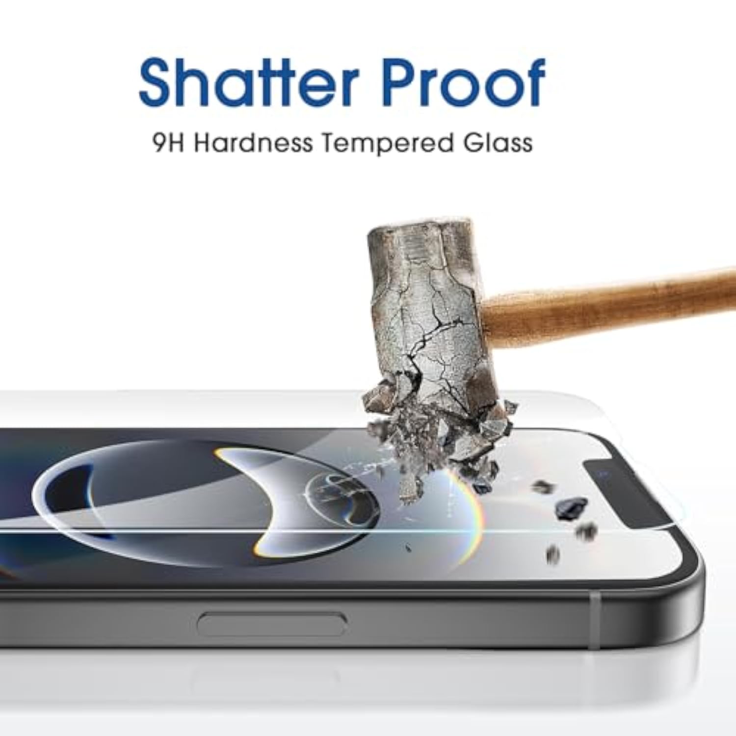Amfilm Auto-Alignment Onetouch For 16E [6.1''] Screen Protector + Camera Lens Protector, Tempered Glass, 30 Seconds Installation, Bubble Free, Case Friendly, Anti-Scratch [2+2 Pack]