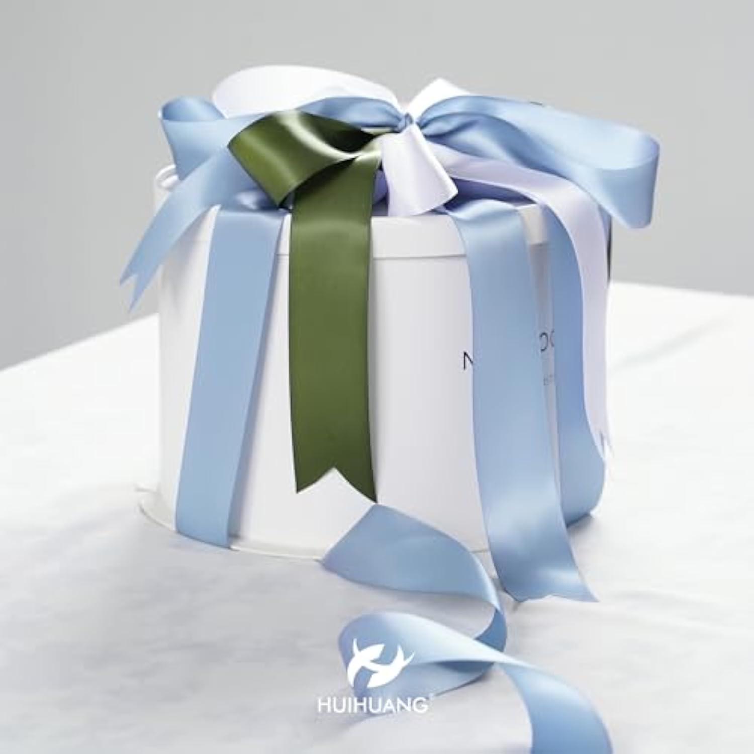 Dusty Blue Ribbon 1-1/2 Inch Double Face Satin Ribbon Silk Ribbon 50 Y