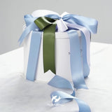Dusty Blue Ribbon 1-1/2 Inch Double Face Satin Ribbon Silk Ribbon 50 Y