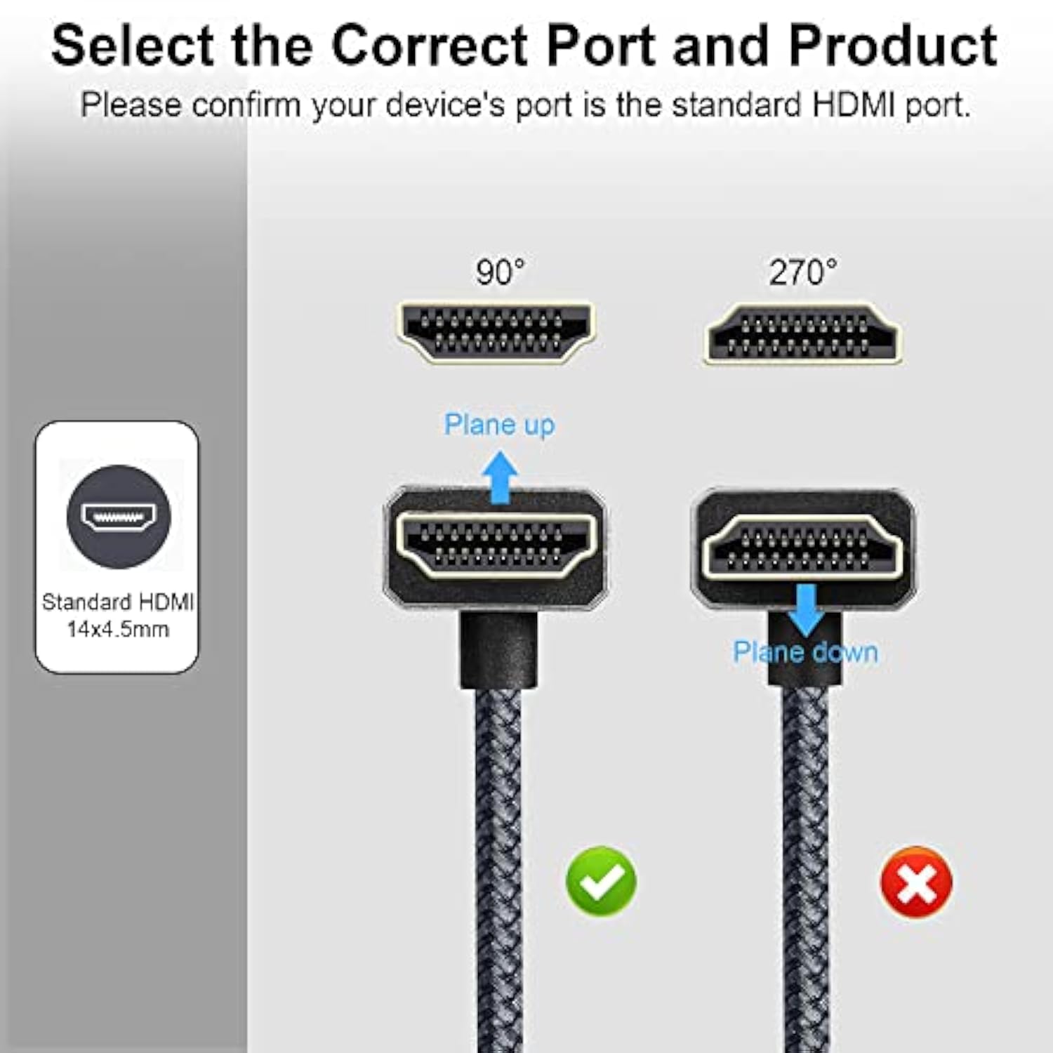 4K Hdmi Extension Cable 90 Up Angled Degree Hdmi Male To Female Extension Cabl