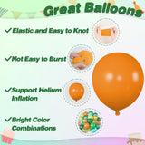 Dinosaur Balloons, 12 Inch Dark Green Teal And Orange Balloons, Metallic Gold Fruit Green Gold Confetti Balloon With Ribbons For Boys Baby Shower Jungle Safari Birthday Party Decorations