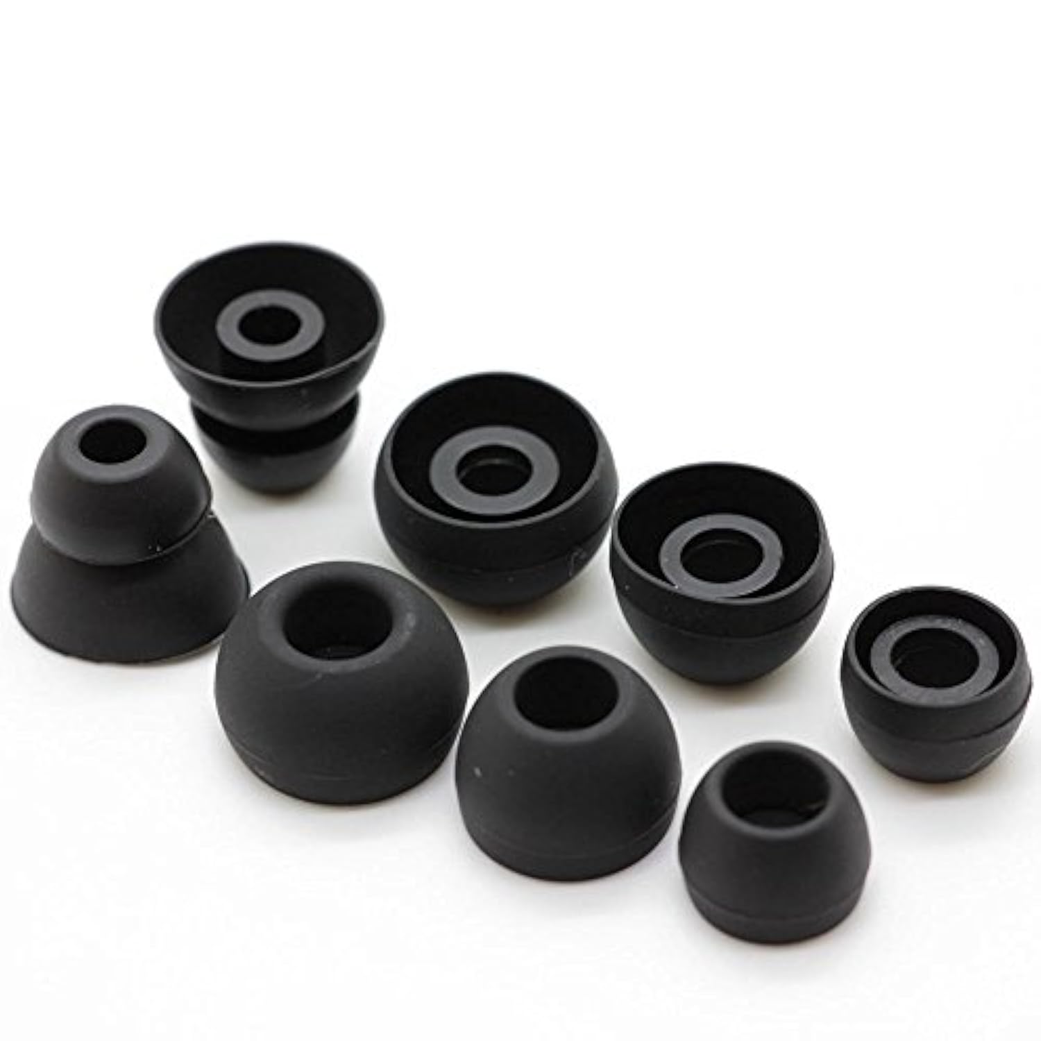 8Pcs Powerbeats 2 Replacement Earbuds Ear Tips Compatible With Beats By Dr Dre Powerbeats 2 Powerbeats 3 Wireless Stereo Earphones (Black)