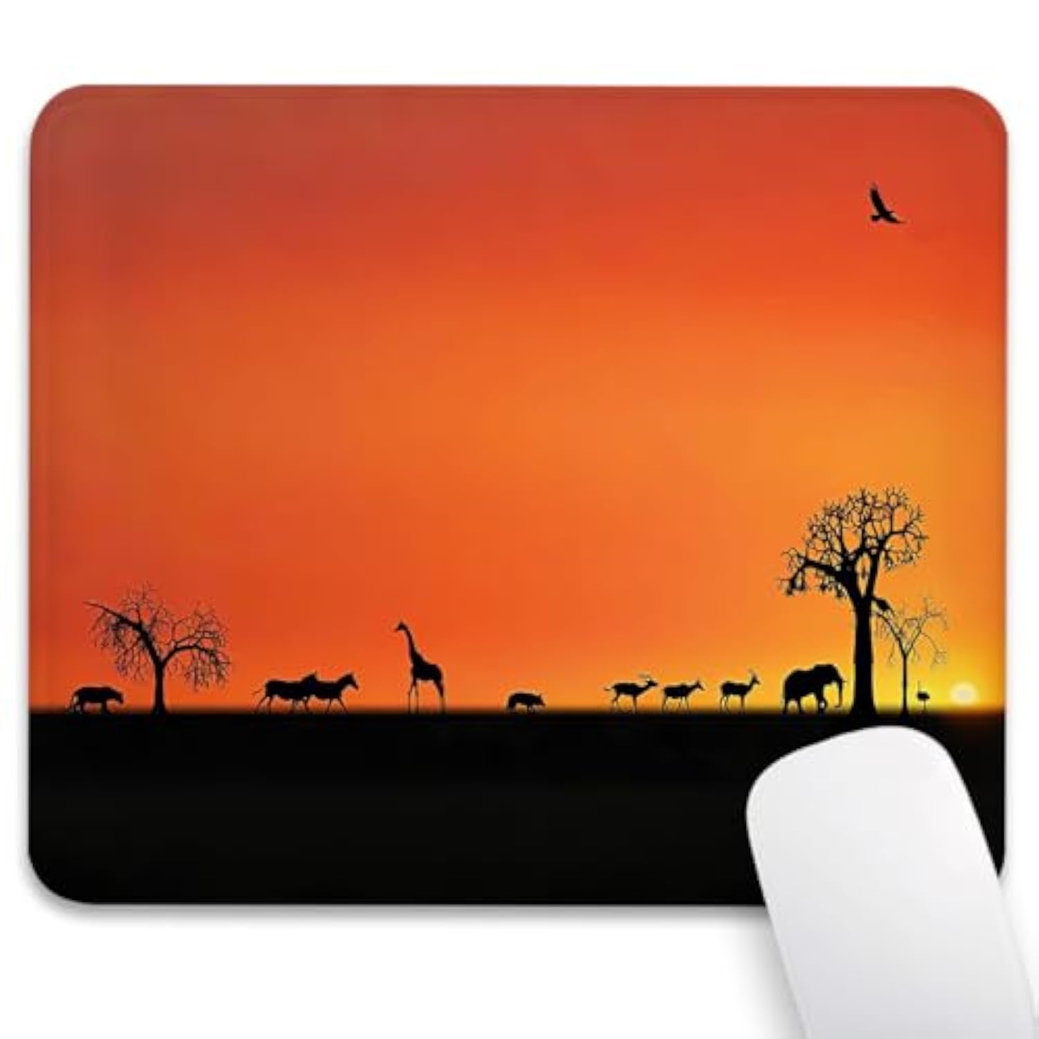 Us Military Mouse Pad 9.5"X 7.9", Reinforced Stitched Edges, Cool American Flag Patriotic Eagle Gold Anchor, Durable Anti-Slip Gaming & Office Desk Mat