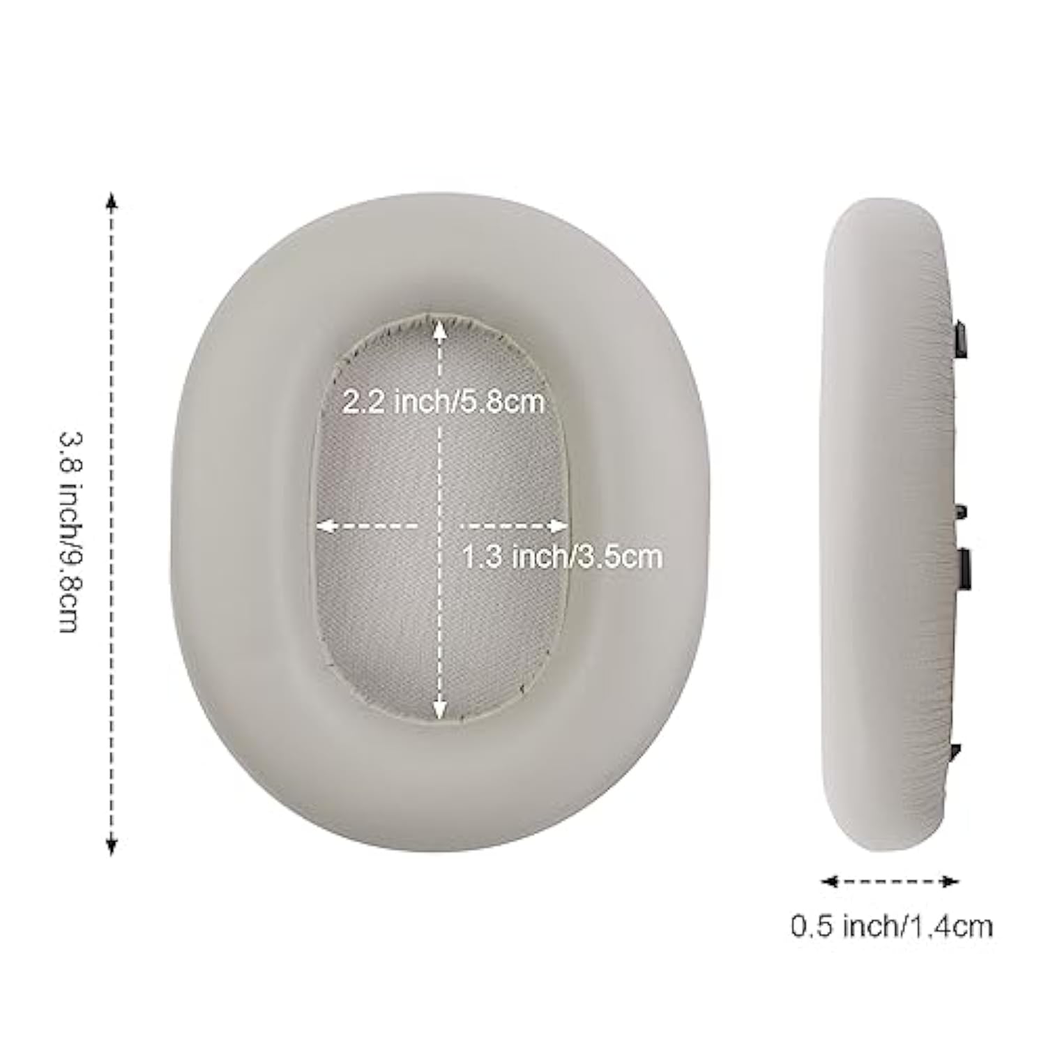 Wh-1000Xm5 Protein Leather Replacement Earpads For Sony Wh-1000Xm5 (Wh1000Xm5) Noise Canceling Headphones,Ear Pads Cushions With Noise Isolation Memory Foam(Beige)