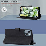 Wallet Case with Wrist Strap for iPhone 13 and 14 in Black