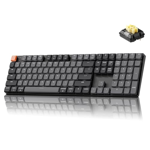 K5 Version 2 Wireless Bluetooth 5.2 Mechanical Keyboard, Low Profile Milk Pom Switch 100% Full-Size Layout Qmk Programmable, White Backlight With Shine-Through Keycaps For Mac Windows Linux