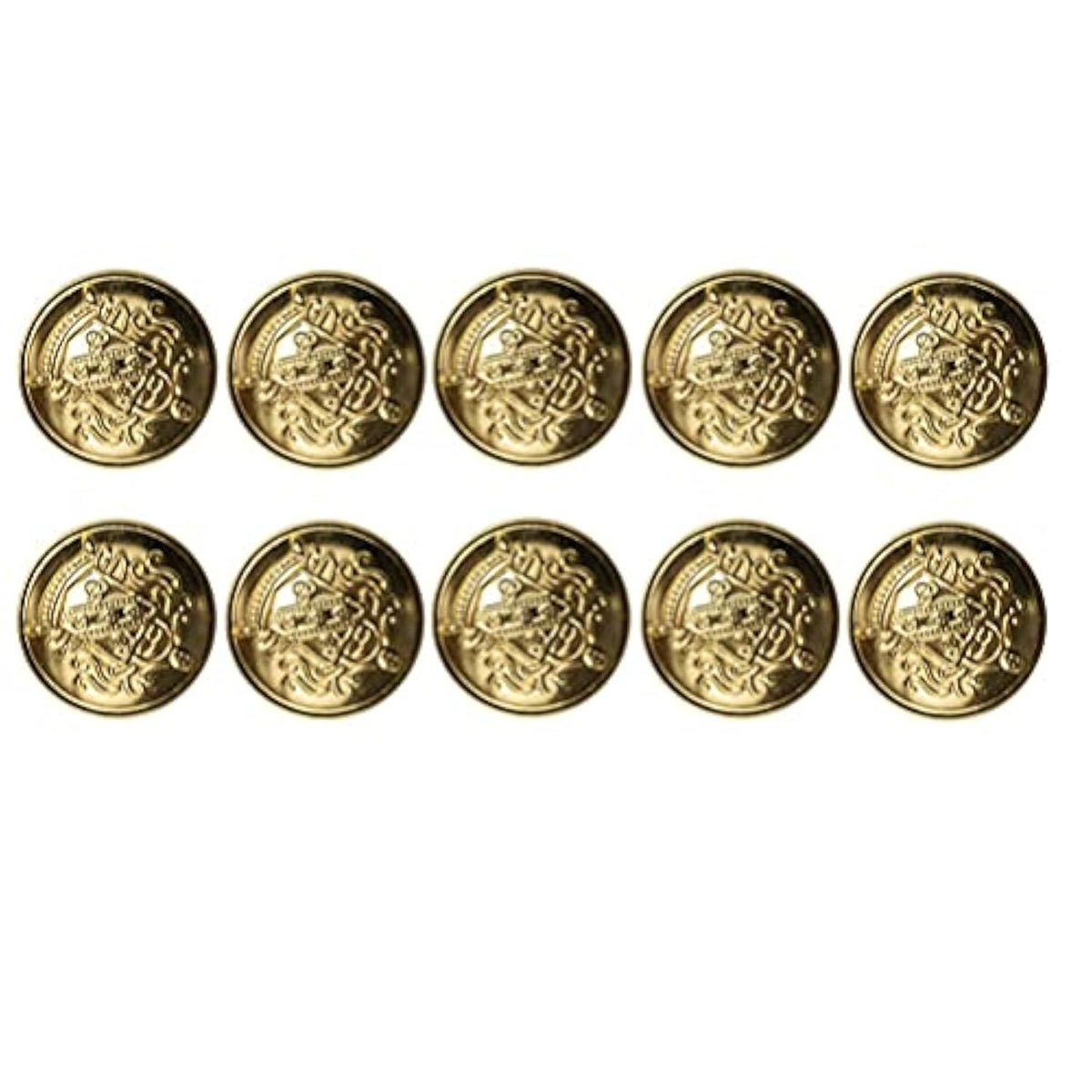 40Pcs Metal Gold Blazer Button Set, Vintage Brass Buttons For Blazer,