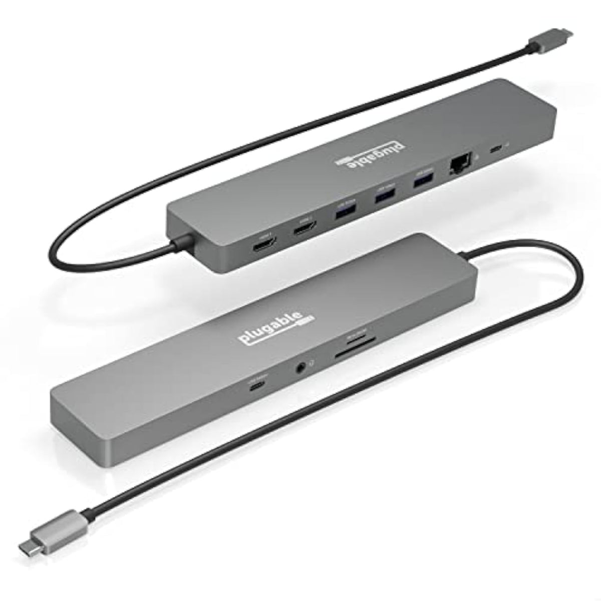 11-In-1 Usb-C Hub 100W Usb-C Pass-Through, Laptop Docking Station Dual Monitor