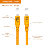 TetherPro Optima 10Gbps Gen 2 USB-C, 10' (3m), Straight to Straight, High-Visibility Orange