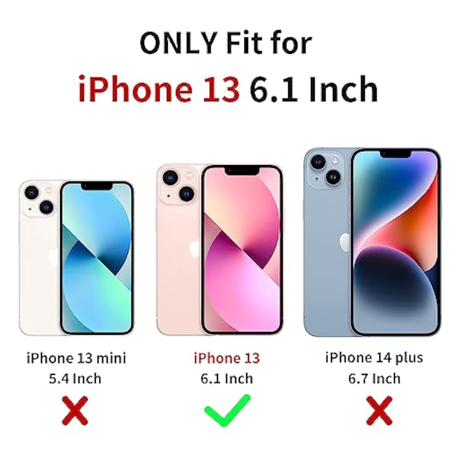 For Iphone 13 Case, Floral Rose Cute Phone Case For Women Girls Aesthetic Pattern Print Slim Tpu Bumper Shockproof Protective Cover For Iphone 13 6.1 Inch, Black