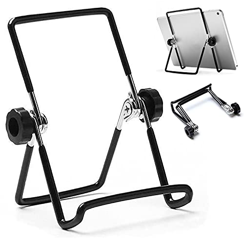 Adjustable Tablet Stand Holder, Non-Slip Foldable Holder Cradle Fit For 9-12.9" Tablets, Ipad, Samsung And Kindle Fire, Display Stands Picture Frame Stand For Photos (Large Black)