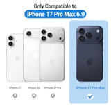 Magnetic iPhone 17 Pro Max Case Compatible with MagSafe Military Grade Drop Protection Slim Translucent Matte Shockproof Phone Cover Dark Blue
