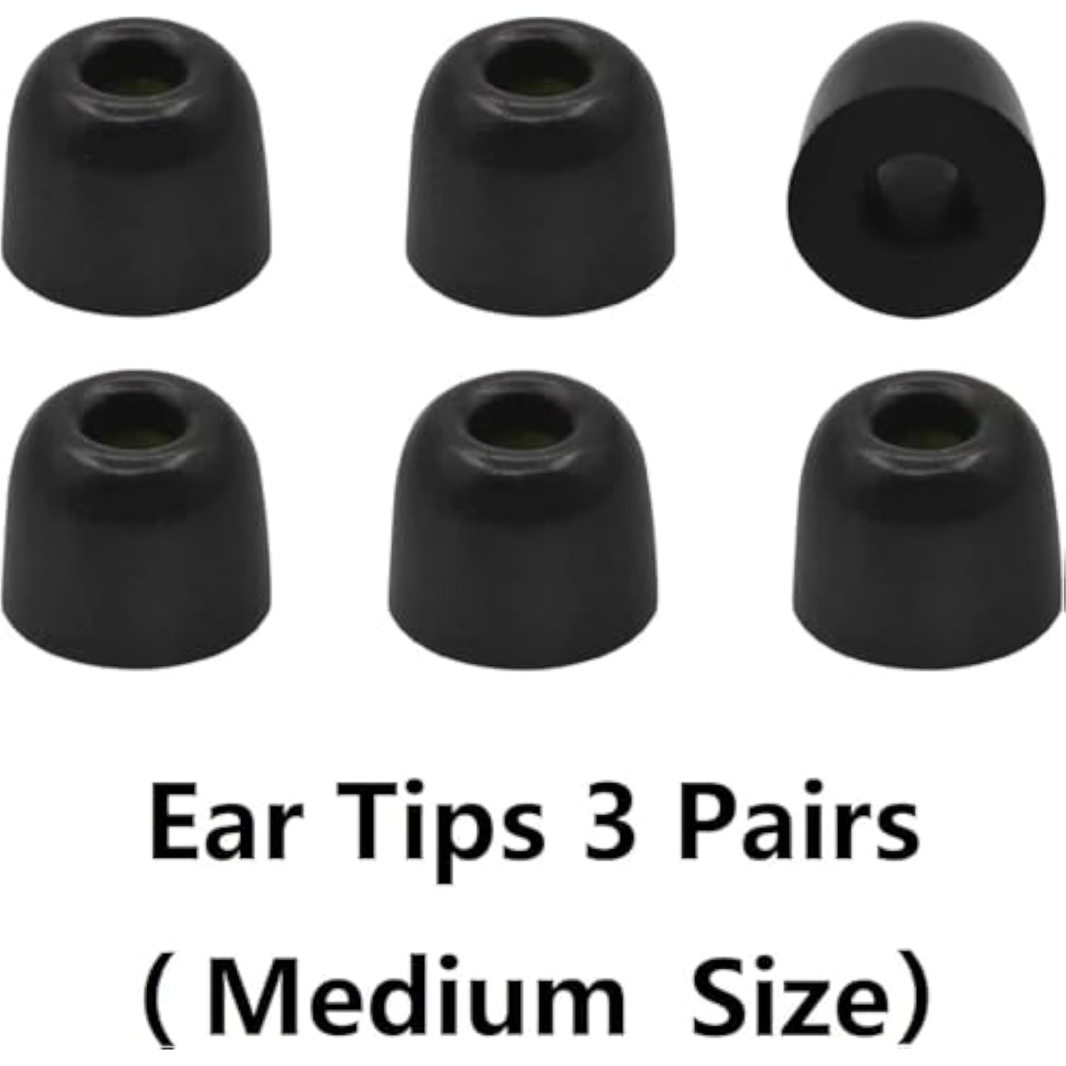 Memory Foam Ear Tips Noise Canceling Foam Eartips Ear Cap Replacement Ear Tip Compatible With Kz Zs10 Pro, Medium Size 3 Pairs,Black 515 M