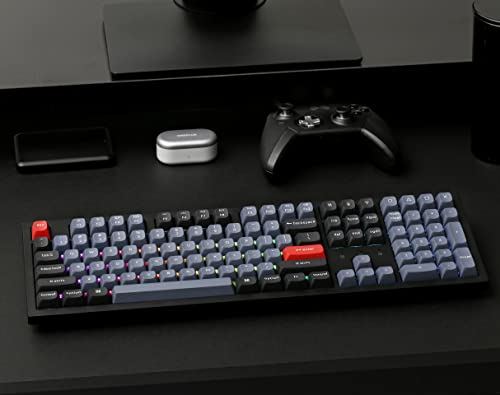 K10 Pro Qmk/Via Custom Wireless Mechanical Keyboard, Hot-Swappable Full Size 108 Keys Programmable Rgb Led Backlit Banana Switch, Bluetooth/Usb-C Wired Gaming Keyboard For Mac Windows Linux