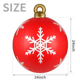 2 Pcs 24 Inch Giant Inflatable Christmas Balls,Large Outdoor Inflatable Christmas Balls For Yards, Lawns, Porches, Garde