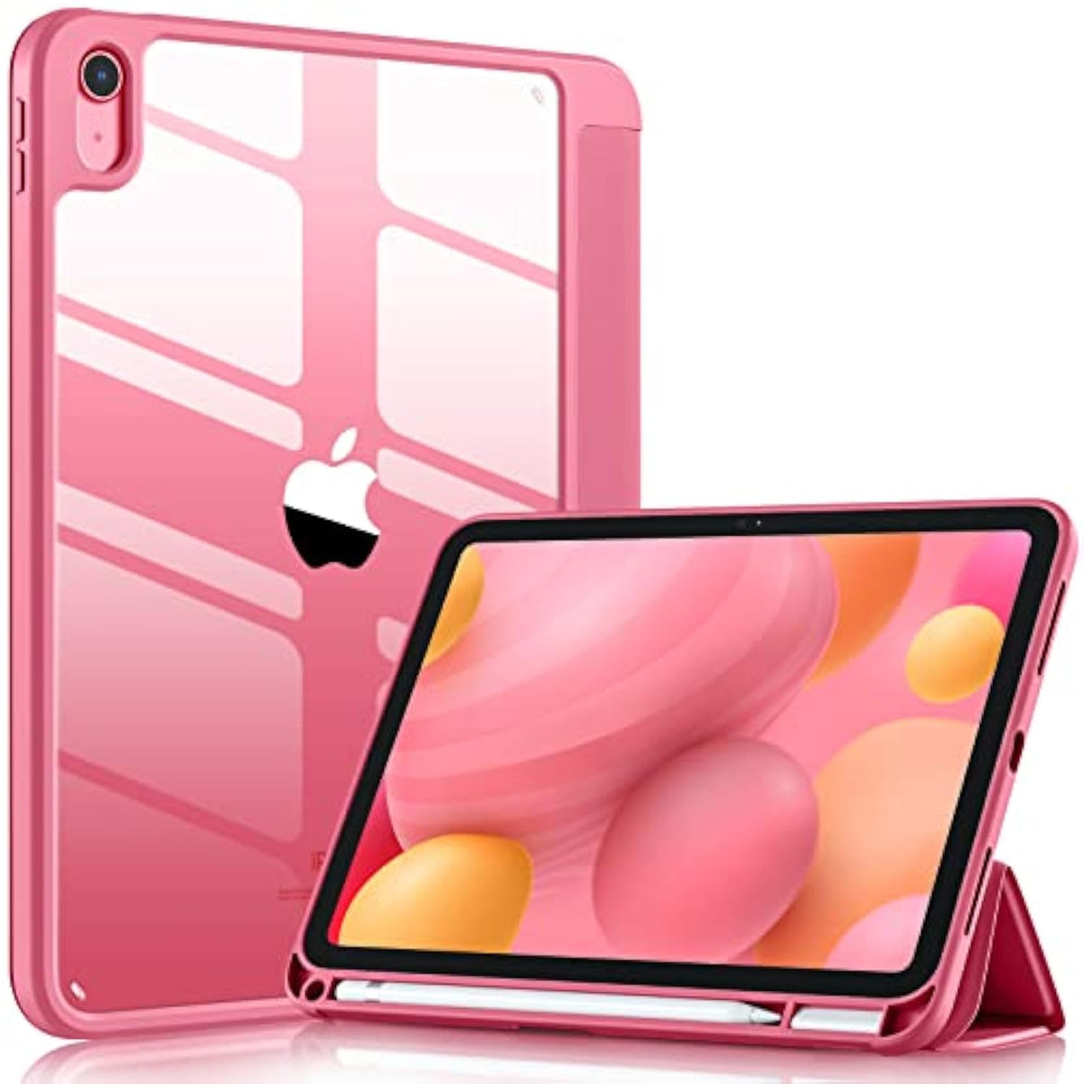 Compatible With (A16) 11Th Generation Case 11 Inch 2025, For 10Th Generation Case 10.9 Inch 2022 With Pencil Holder, Trifold Stand Protective Cover, Auto Wake/Sleep, Watermelon Pink