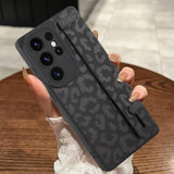 Compatible With Samsung Galaxy S25 Ultra Case With Strap Wrist, Cheetah Print Shockproof Soft Tpu Protective Cover For Women Girls, Anti Scratch Case For Galaxy S25 Ultra 6.9 Inch, Black