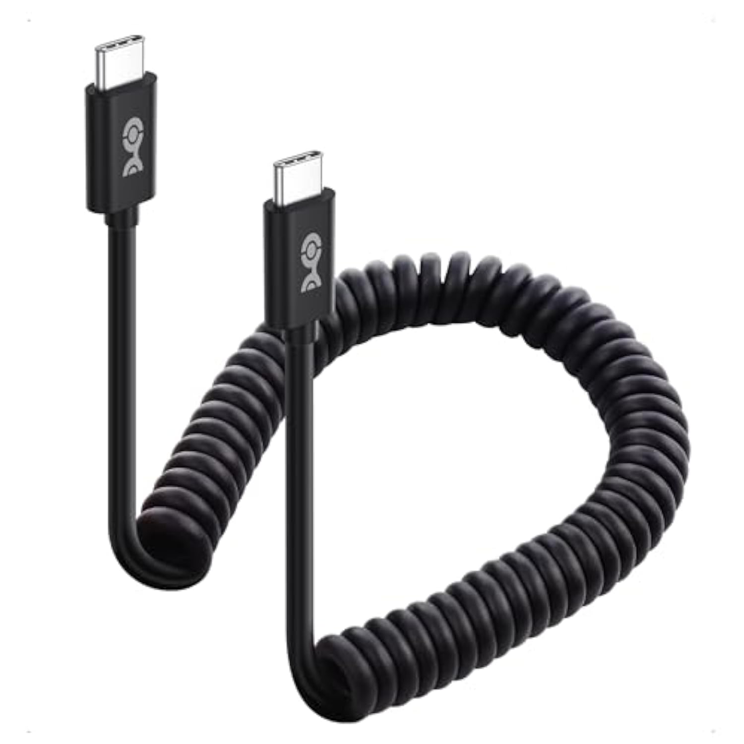 Cable Matters Coiled USB C to USB C Cable 1-4 Feet, Up to [60W Charging, 480Mbps Data Transfer] Compatible with Apple CarPlay, Android Auto, USBC Charger Cable for iPhone 16/15, Galaxy S24
