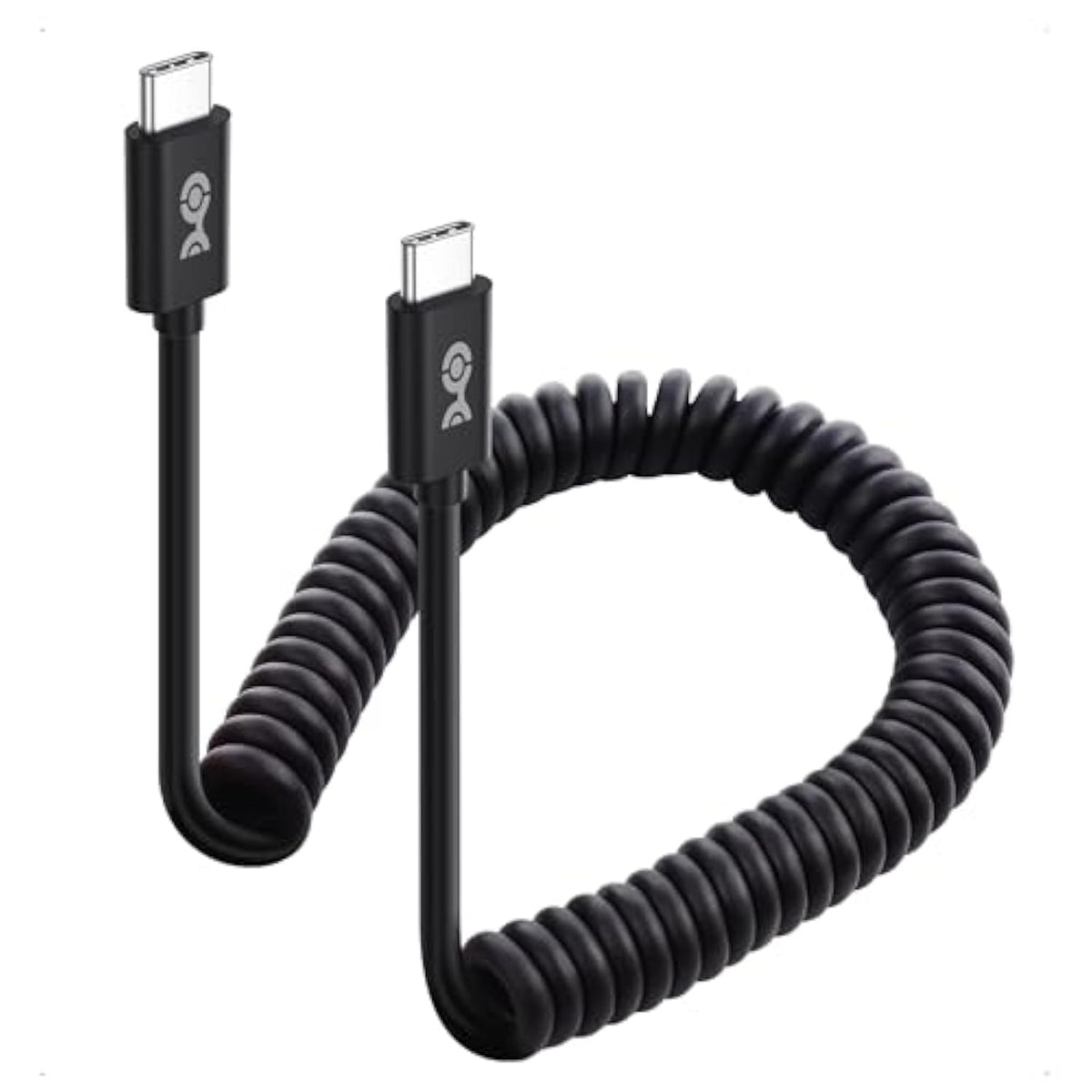 Cable Matters Coiled USB C to USB C Cable 1-4 Feet, Up to [60W Charging, 480Mbps Data Transfer] Compatible with Apple CarPlay, Android Auto, USBC Charger Cable for iPhone 16/15, Galaxy S24