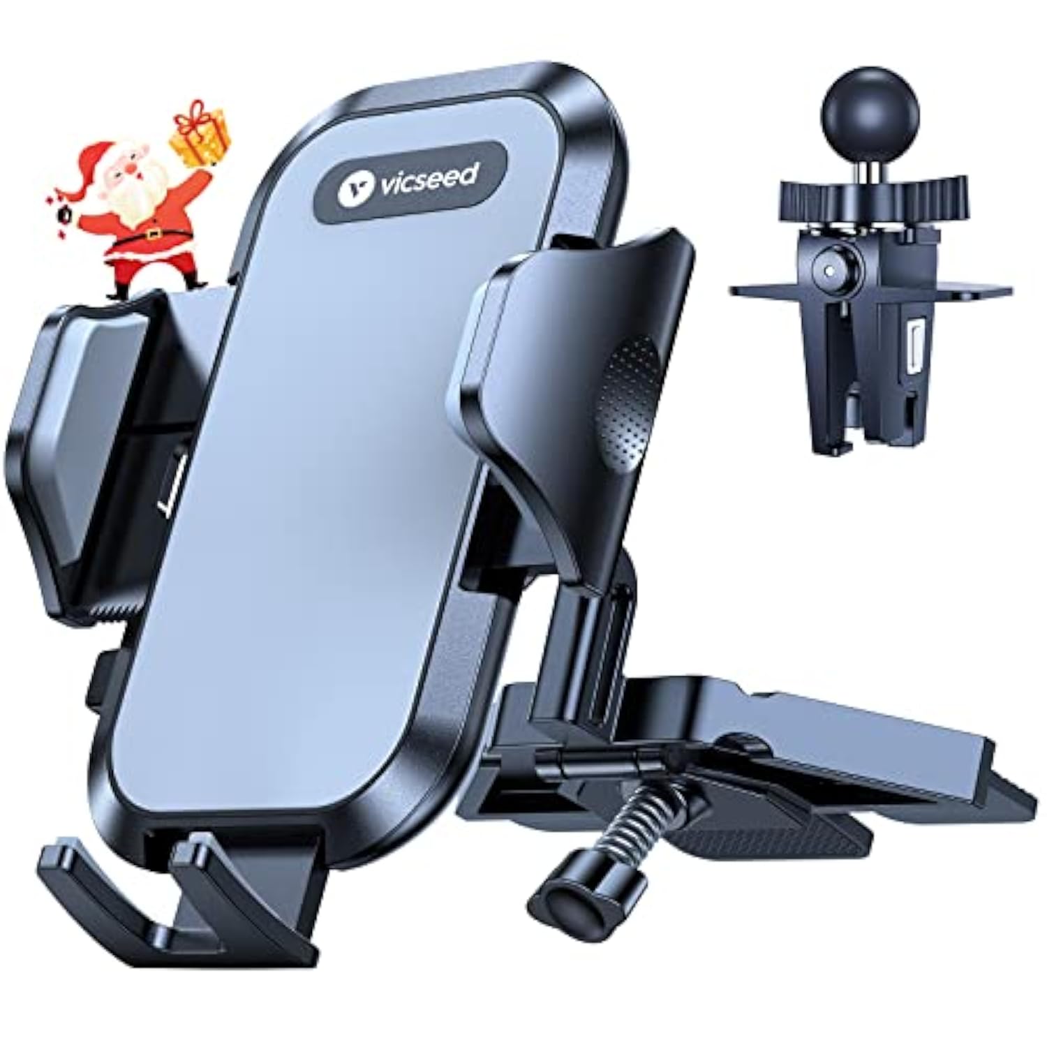 Military-Grade Sturdy Car Phone Holder Mount, Upgraded Anti Shake Metal Cd Slot & Air Vent Thick Case Friendly Phone Mount For Car Fit For Iphone 16 15 14 Samsung All Phones